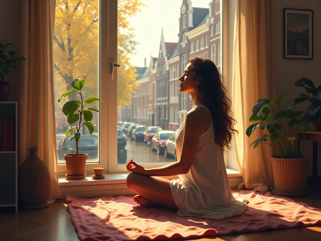 Soft sunrise gradient evoking an calm morning routine